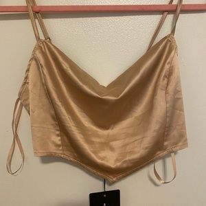 Pretty Little Thing Satin Cowl Neck Top